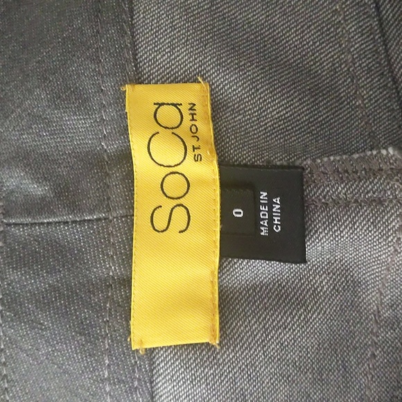 SoCa by St. John Gray Denim Ankle Pants - Women's 0 - Picture 4 of 8